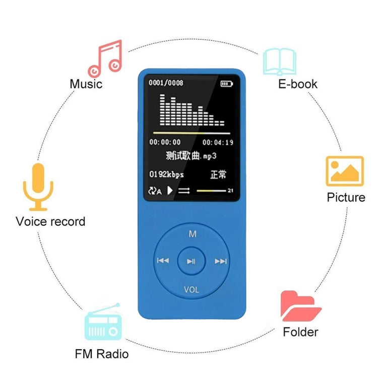 Schermo LCD portatile alla moda Radio FM Videogiochi Film Lettore MP3 MP4 Mini Walkman, 4GB, 8GB