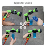 Lavatrice per auto in schiuma automatica multifunzione portatile professionale Ugello in schiuma di lavaggio per pulizia con pistola ad acqua ad alta pressione di 3 gradi, Green, Yellow, Black
