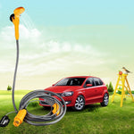 Doccia da viaggio da campeggio con presa per auto elettrica portatile da 12V, Camping Travel Shower