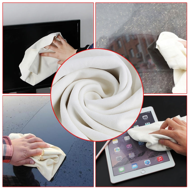Asciugamani per la pulizia dell'auto in pelle di camoscio naturale, panno per asciugare, Washing Cloth