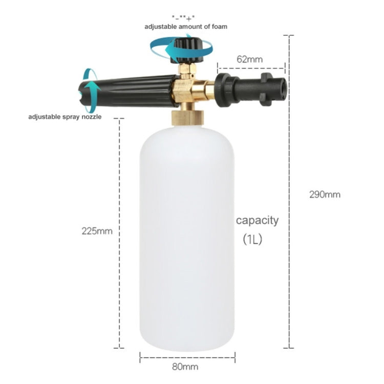Lavaggio auto ad alta pressione Schiuma Pistola Sapone Schiumatore Generatore Spruzzatore d'acqua Pistola Neve Schiuma Lancia Auto Auto Rondella Per Karcher K2-K7, Soap Foamer  Bottle