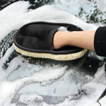 Guanti per lavaggio auto in lana morbida per styling auto Spazzola per pulizia Prodotti per la cura della rondella per moto, Brown, Washing Gloves