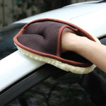 Guanti per lavaggio auto in lana morbida per styling auto Spazzola per pulizia Prodotti per la cura della rondella per moto, Brown, Washing Gloves
