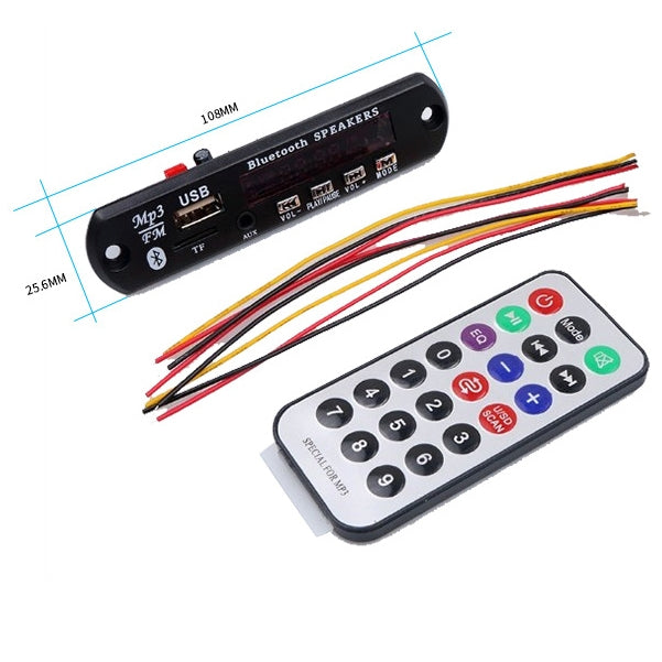 Più nuovo Arrivo 1 pz Senza Fili Bluetooth 12 V MP3 WMA Scheda di Decodifica Modulo Audio USB TF Radio Per accessori Auto, WMA Decoder Board