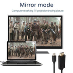 Cavo adattatore DisplayPort DP a HDMI 1080P HD Cavo Display Port da 1,8 M a HDMI Cavo connettore video 1080P per PC Notebook, Mini DP to HDMI