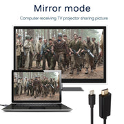 Cavo adattatore DisplayPort DP a HDMI 1080P HD Cavo Display Port da 1,8 M a HDMI Cavo connettore video 1080P per PC Notebook, Mini DP to HDMI