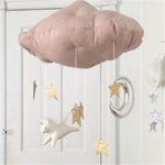 Decorazione per feste mobili da soffitto per cameretta dei bambini Nuvole Luna Stelle Decorazioni da appendere Decorazione per la camera dei bambini per la biancheria da letto del bambino
