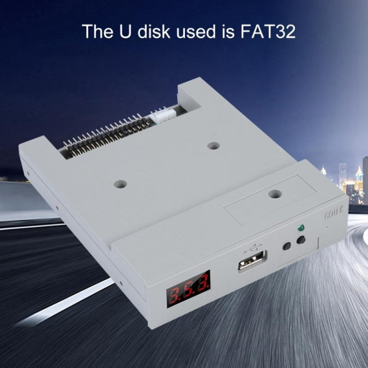 SFR1M44-U100 Emulatore unità floppy USB SSD da 3,5 pollici 1,44 MB Plug and Play, SFR1M44-U100K(Gray)