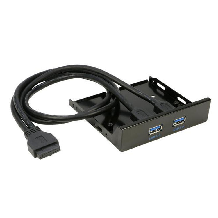 Spilitter HUB sul pannello frontale Floppy Bay USB 3.0 a 2 porte da 5,25 pollici con adattatore di alimentazione, 2 Ports USB