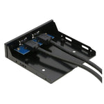 Spilitter HUB sul pannello frontale Floppy Bay USB 3.0 a 2 porte da 5,25 pollici con adattatore di alimentazione, 2 Ports USB