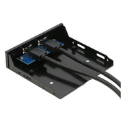 Spilitter HUB sul pannello frontale Floppy Bay USB 3.0 a 2 porte da 5,25 pollici con adattatore di alimentazione, 2 Ports USB