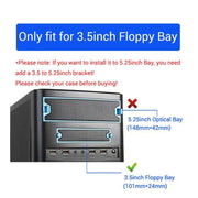 Spilitter HUB sul pannello frontale Floppy Bay USB 3.0 a 2 porte da 5,25 pollici con adattatore di alimentazione, 2 Ports USB