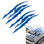 Adesivo riflettente per auto Mostro Scratch Stripe Segni di artigli Decorazione faro auto per auto Decalcomania in vinile Adesivi per auto, Dimensioni: 40X12 cm
