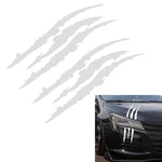 Adesivo riflettente per auto Mostro Scratch Stripe Segni di artigli Decorazione faro auto per auto Decalcomania in vinile Adesivi per auto, Dimensioni: 40X12 cm