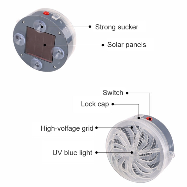 Repellente per zanzare ad energia solare per la casa, insetti, parassiti, lampada a luce UV, per esterni, interni, insetti, zapper, repellente per zanzare, Zapper Repellent