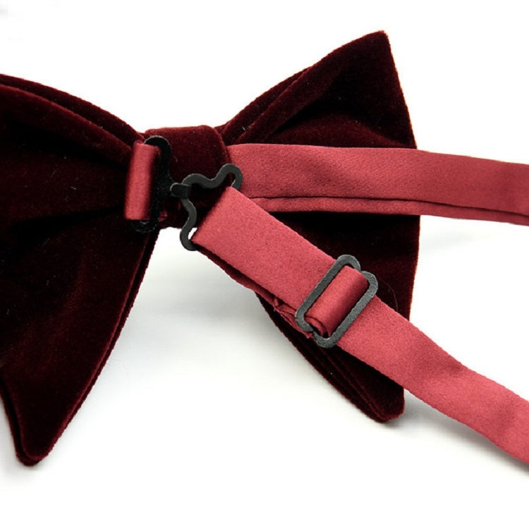 Accessori per abbigliamento con papillon grande a doppio strato in velluto da uomo