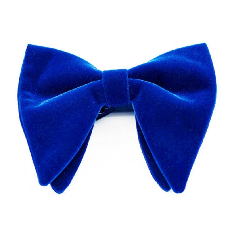 Accessori per abbigliamento con papillon grande a doppio strato in velluto da uomo