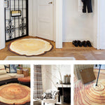 Tappetino per bagno, soggiorno, motivo ad anello di crescita 3D, tappetino per decorazioni per la casa, Diameter about 0.4m, Diameter about 0.6m, Diameter about 0.8m, Diameter about 1m, Diameter about 1.2m