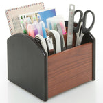Portapenne in legno con 4 scomparti, Pen Holder