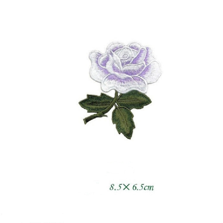 10 adesivi per ricamo serie Rose, adesivi per toppe Cheongsam per abiti fai-da-te