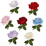 10 adesivi per ricamo serie Rose, adesivi per toppe Cheongsam per abiti fai-da-te