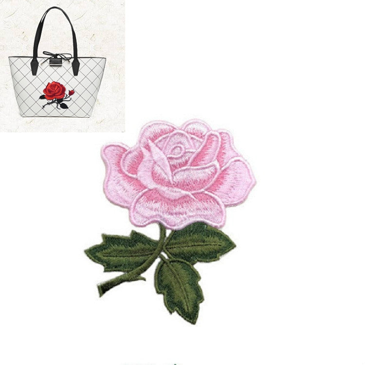 10 adesivi per ricamo serie Rose, adesivi per toppe Cheongsam per abiti fai-da-te