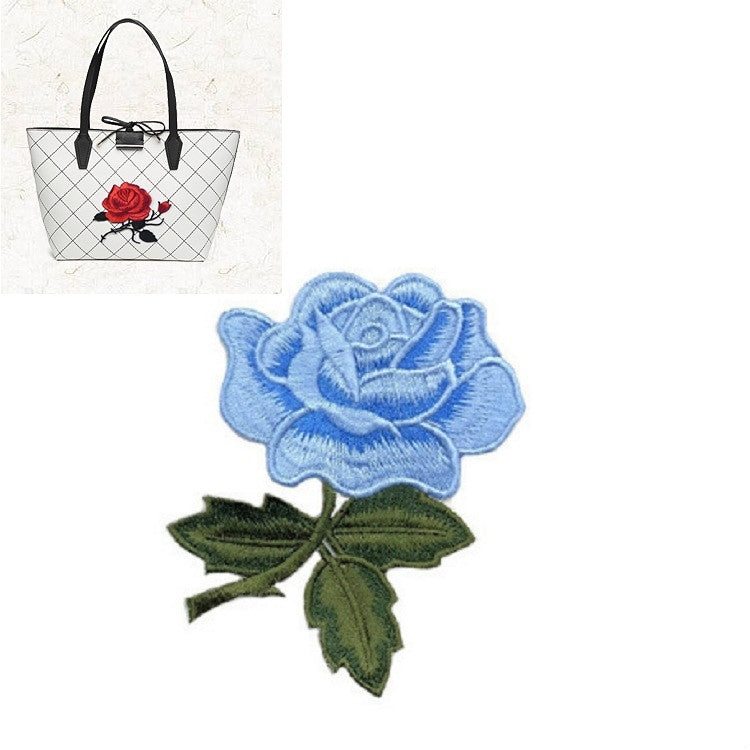 10 adesivi per ricamo serie Rose, adesivi per toppe Cheongsam per abiti fai-da-te