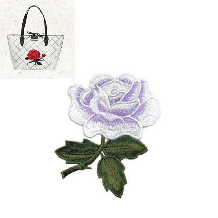 10 adesivi per ricamo serie Rose, adesivi per toppe Cheongsam per abiti fai-da-te