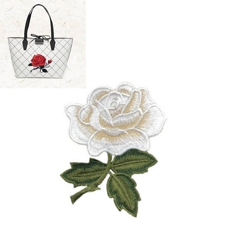 10 adesivi per ricamo serie Rose, adesivi per toppe Cheongsam per abiti fai-da-te