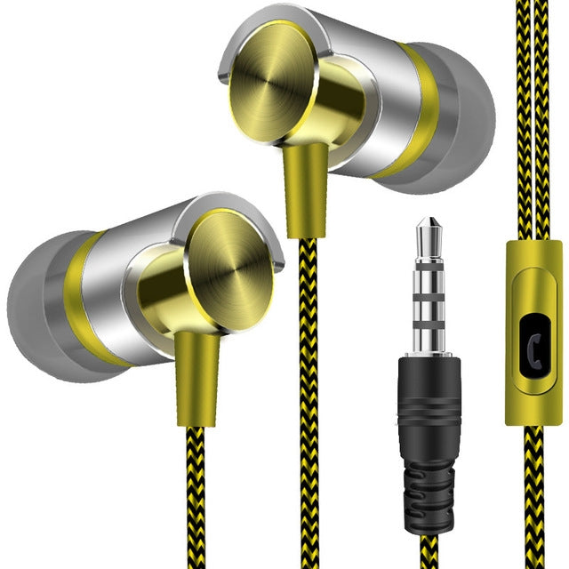 Auricolari in metallo con microfono e super bass