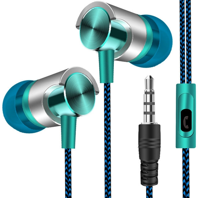 Auricolari in metallo con microfono e super bass