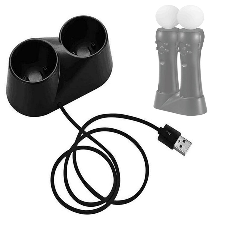 Caricabatterie per controller VR Doppio supporto per stazione di ricarica per giochi Dock USB per strumento di spostamento PSVR PS4