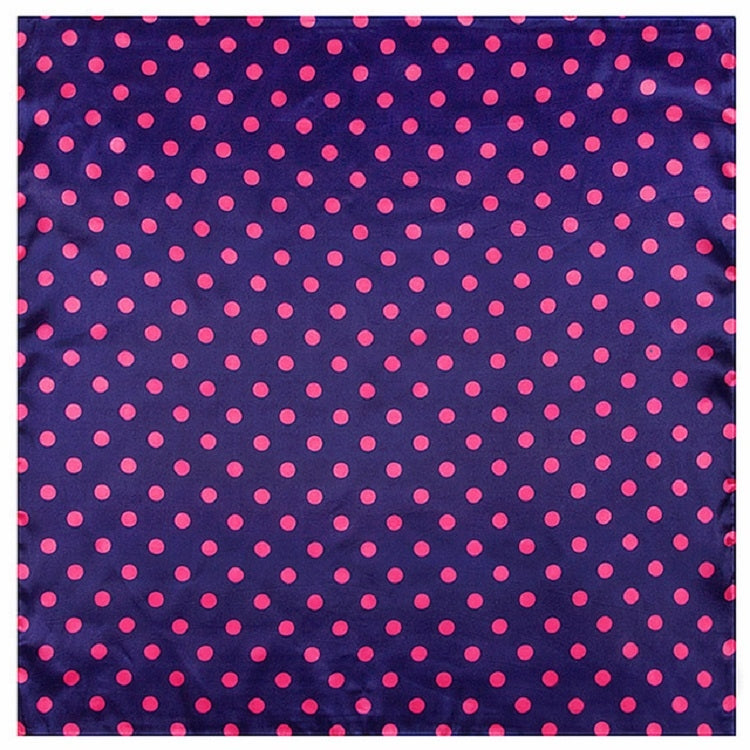 Sciarpa quadrata con motivo a pois da donna primaverili, imitazione seta, piccola sciarpa, 60 x 60cm