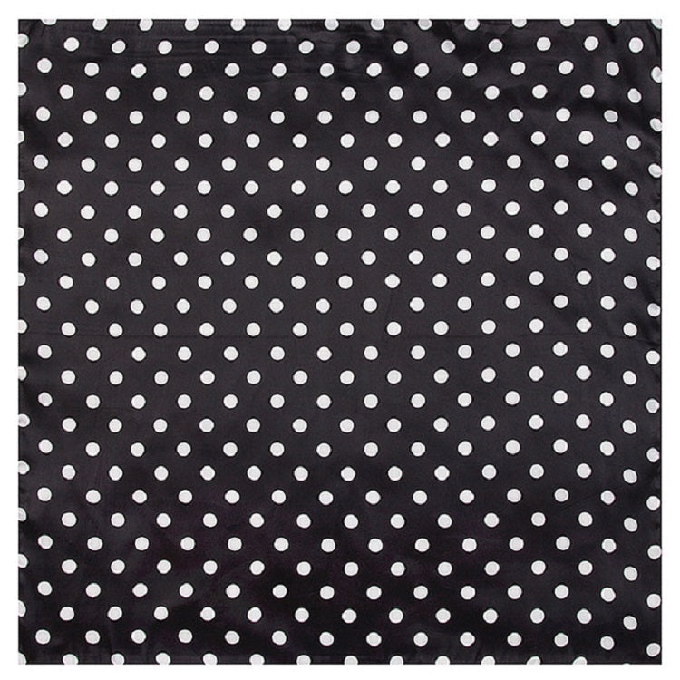Sciarpa quadrata con motivo a pois da donna primaverili, imitazione seta, piccola sciarpa, 60 x 60cm