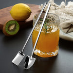 Cucchiaio da caffè creativo da 2 pezzi in acciaio inossidabile Cucchiaio da caffè creativo Cucchiaio da ghiaccio lungo placcato oro, Round Spoon Silver, Pointed Spoon Silver, Square Spoon Silver, Round Spoon Gold, Pointed Spoon Gold, Square Spoon Gold ...