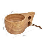 Stoviglie in legno fatte a mano Tazza in legno verde, 101-200ml