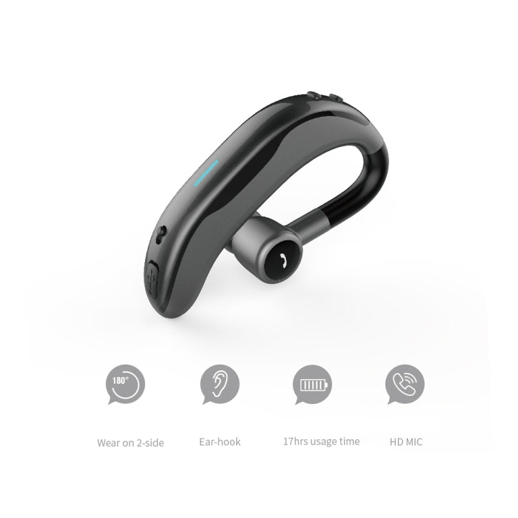 Auricolare Bluetooth senza fili con microfono e gancio