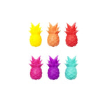 5 set di bicchieri da vino in silicone per ananas, distintivi per contrassegni a forma di frutta per feste, Pineapple