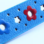 Cintura in pelle PU cava con motivo fiori per bambini