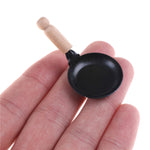 3 pezzi di casa delle bambole in miniatura da cucina, padella, utensili da cucina, i bambini fanno finta di giocare con i giocattoli, Pan Cooking