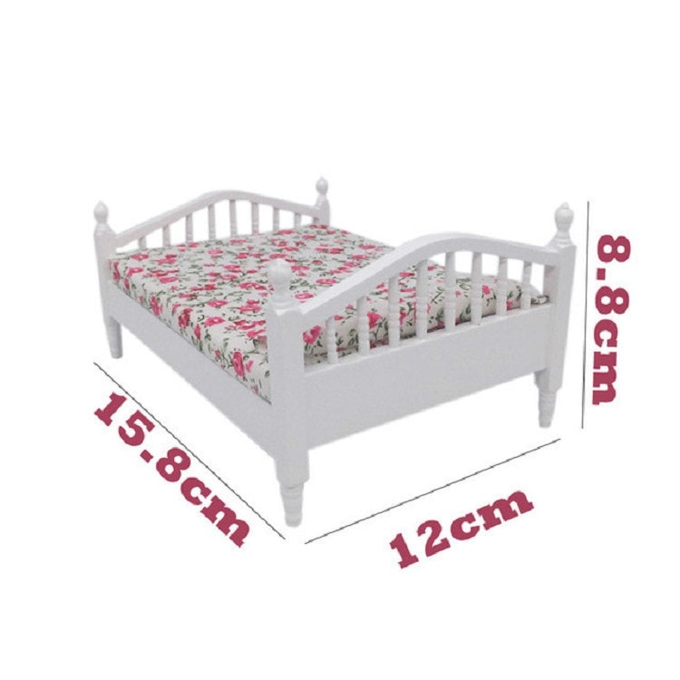 Mini letto per mobili per camera da letto della casa delle bambole 1:12, Mini Bed