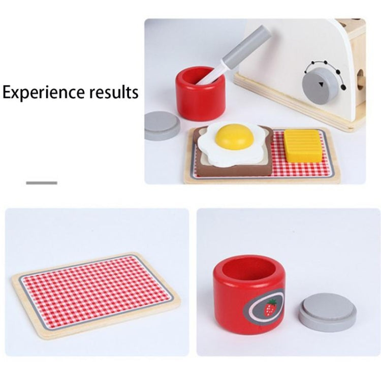 Gioco di finzione in legno Gioco di ruolo in cucina Gioco di apprendimento Giocattolo di simulazione Tostapane Set di pane per bambini, Wood Pretend Play