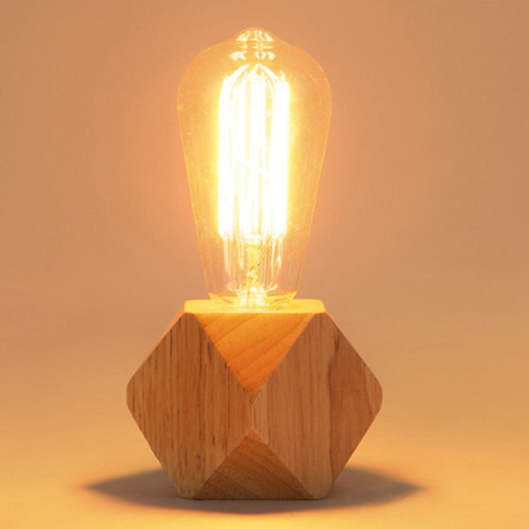 Lampada da tavolo LED in legno massello 8x8 cm