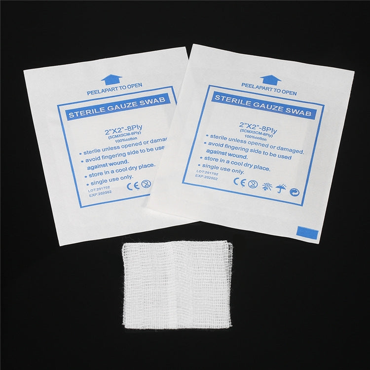 Garza di cotone usa e getta 10 pezzi 5x5 cm