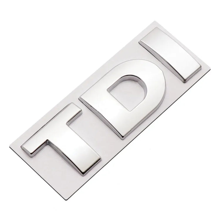 Adesivo per auto con decalcomania emblema distintivo TDI 3D, DIY TDI 3D Badge Emblem