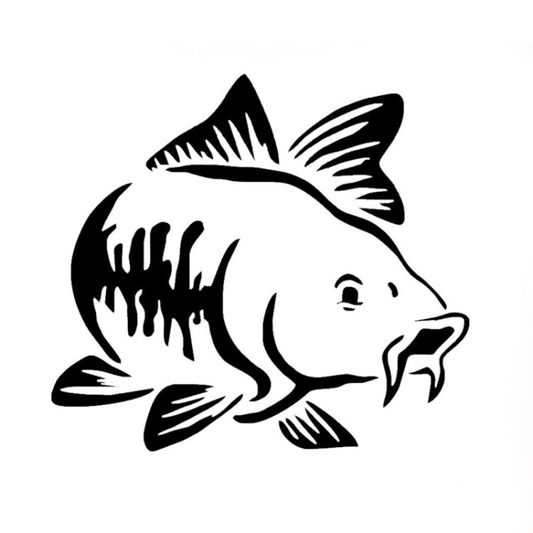 20 pezzi di adesivi per auto a forma di carpa a forma di pesce, decorazione riflettente per lo styling dell'auto, Carp Fish