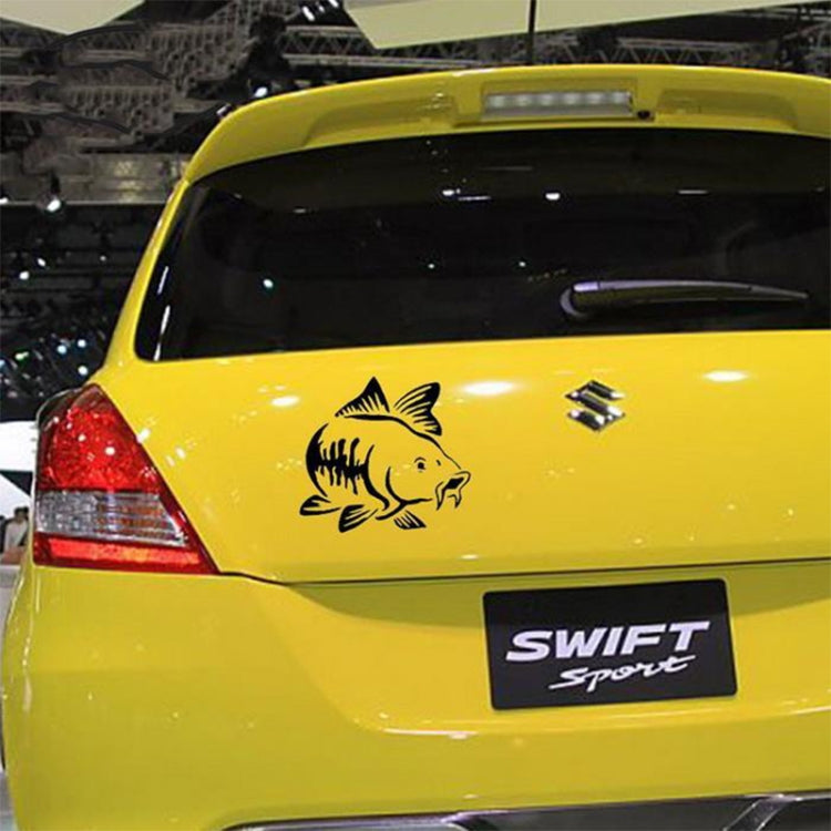 20 pezzi di adesivi per auto a forma di carpa a forma di pesce, decorazione riflettente per lo styling dell'auto, Carp Fish