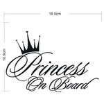 Adesivo per auto in vinile riflettente con motivo principessa bambino, dimensioni: 16,5x10,9 cm