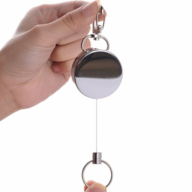 Portachiavi anti-smarrimento retrattile sportivo elastico in corda metallica di acciaio resiliente, Resilience Steel Wire Rope Keychain