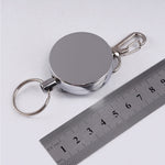 Portachiavi anti-smarrimento retrattile sportivo elastico in corda metallica di acciaio resiliente, Resilience Steel Wire Rope Keychain